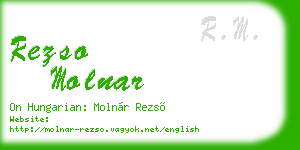 rezso molnar business card