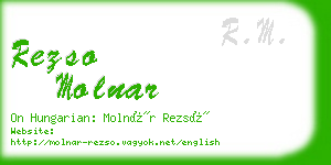 rezso molnar business card